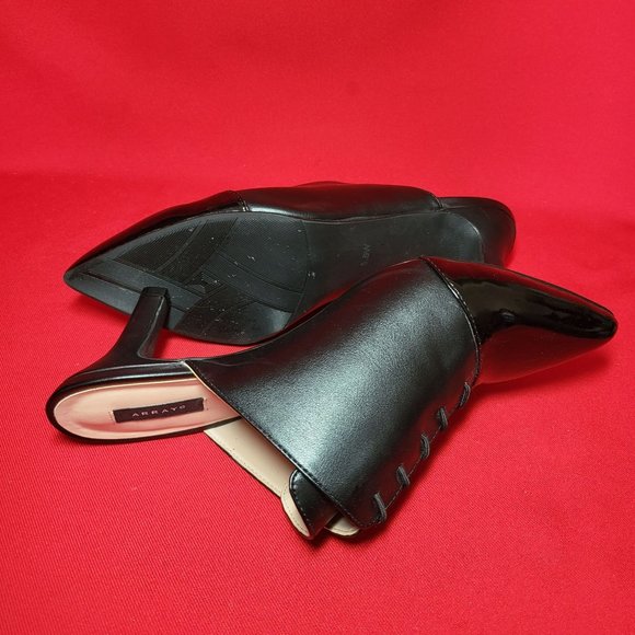 Array Jessie Womens Oxford Faux Leather Mules 8.5 W Black Synthetic - Picture 5 of 11